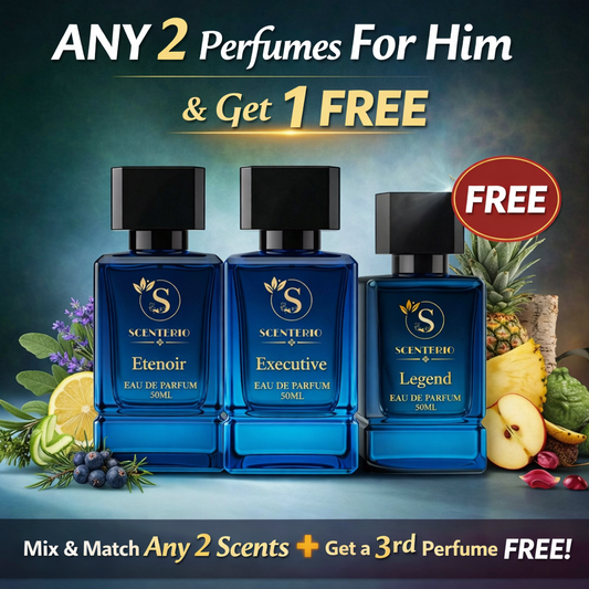 Any 2 Perfume For Him & Get 1 Free | Scenterio